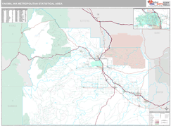Yakima Metro Area Digital Map Premium Style