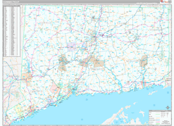 Connecticut Digital Map Premium Style