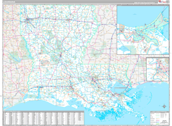 Louisiana Digital Map Premium Style