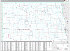 North Dakota Digital Map Premium Style