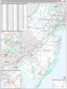 New Jersey Digital Map Premium Style