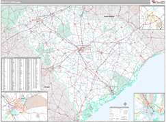 South Carolina Digital Map Premium Style