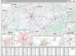Tennessee Digital Map Premium Style