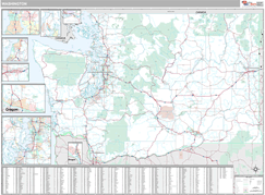 Washington Digital Map Premium Style