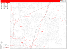 Allen Digital Map Red Line Style
