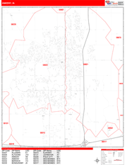 Ankeny Digital Map Red Line Style