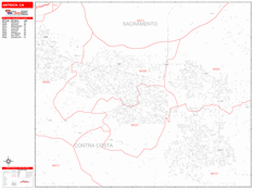 Antioch Digital Map Red Line Style