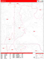 Auburn Digital Map Red Line Style