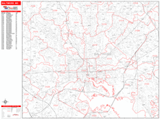 Baltimore Digital Map Red Line Style