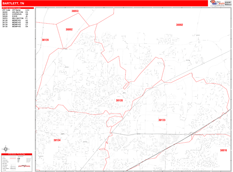 Bartlett Digital Map Red Line Style