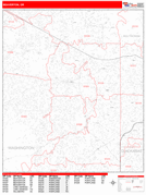 Beaverton Digital Map Red Line Style