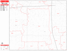 Bellflower Digital Map Red Line Style