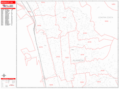 Berkeley Digital Map Red Line Style