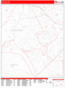 Bethesda Digital Map Red Line Style