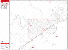 Billings Digital Map Red Line Style