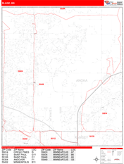 Blaine Digital Map Red Line Style