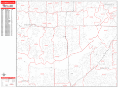 Bloomington Digital Map Red Line Style