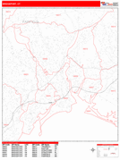 Bridgeport Digital Map Red Line Style