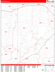 Brookhaven Digital Map Red Line Style
