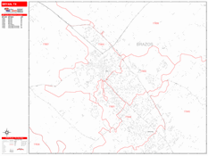 Bryan Digital Map Red Line Style