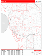 Buffalo Digital Map Red Line Style