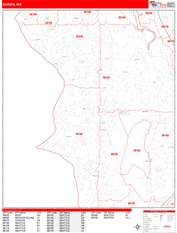 Burien Digital Map Red Line Style