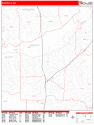 Burnsville Digital Map Red Line Style