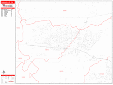 Camarillo Digital Map Red Line Style