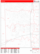 Canton Digital Map Red Line Style