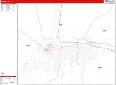 Casper Digital Map Red Line Style
