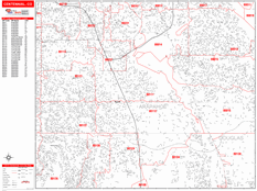 Centennial Digital Map Red Line Style