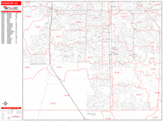 Chandler Digital Map Red Line Style