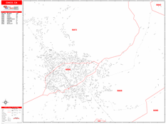 Chico Digital Map Red Line Style