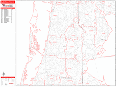 Clearwater Digital Map Red Line Style