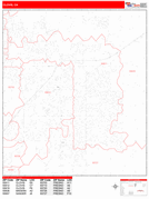 Clovis Digital Map Red Line Style