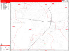 Colton Digital Map Red Line Style