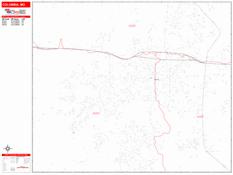 Columbia Digital Map Red Line Style