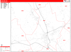 Concord Digital Map Red Line Style