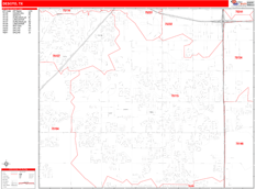 DeSoto Digital Map Red Line Style