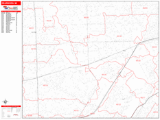 Dearborn Digital Map Red Line Style