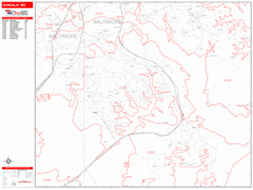 Dundalk Digital Map Red Line Style