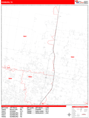 Edinburg Digital Map Red Line Style