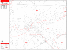 Elkhart Digital Map Red Line Style