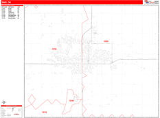 Enid Digital Map Red Line Style