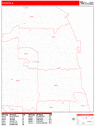 Evanston Digital Map Red Line Style