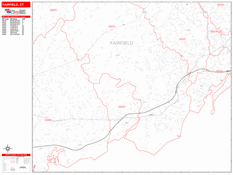 Fairfield Digital Map Red Line Style