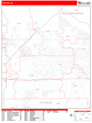 Fontana Digital Map Red Line Style