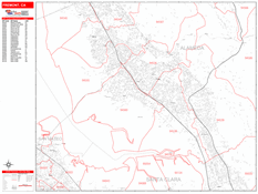 Fremont Digital Map Red Line Style