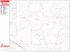 Fullerton Digital Map Red Line Style