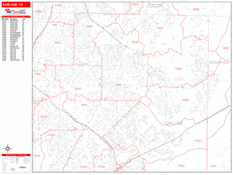 Garland Digital Map Red Line Style